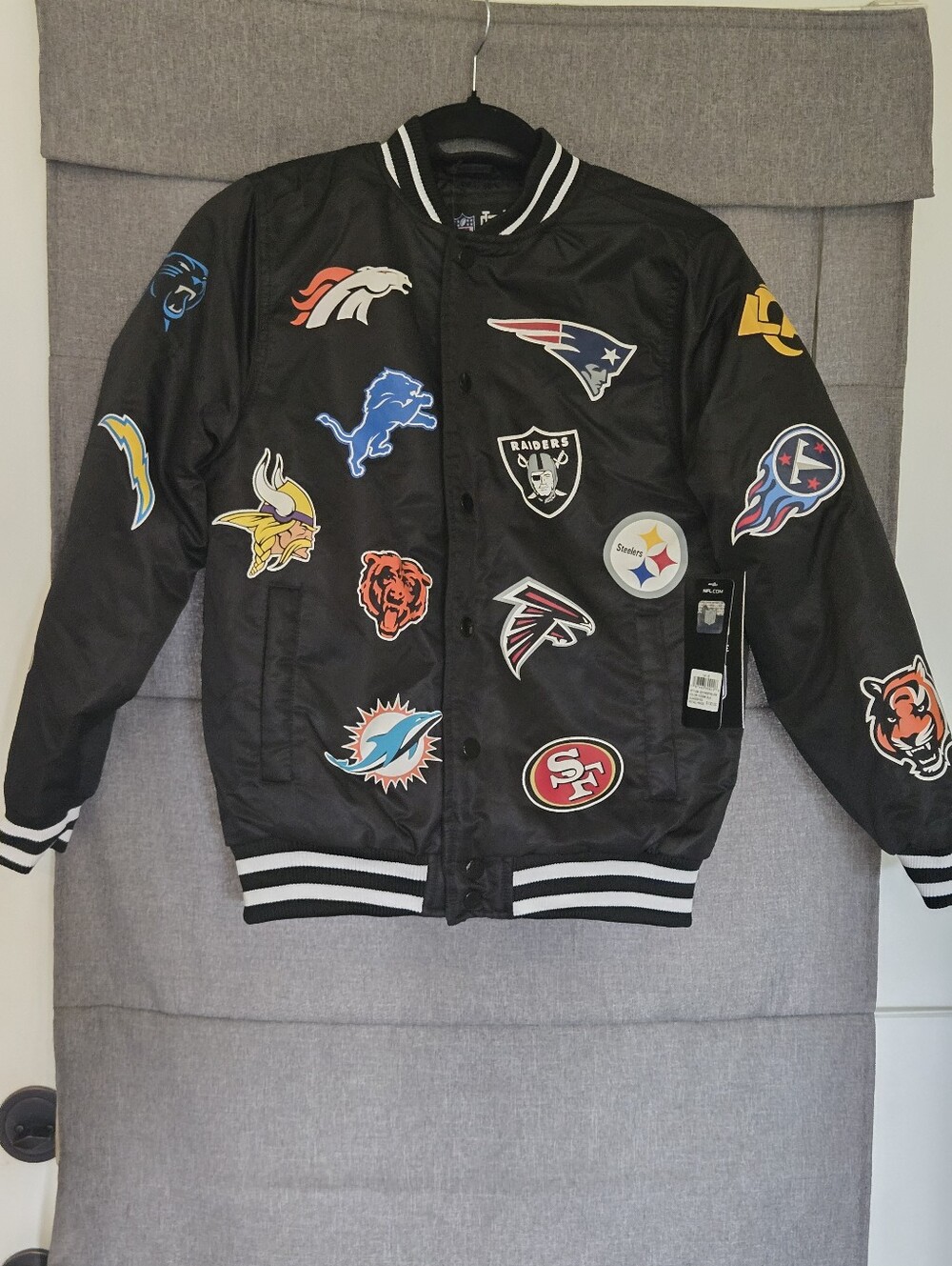 NFL all teams Bomber jacket Black Youth 14/16